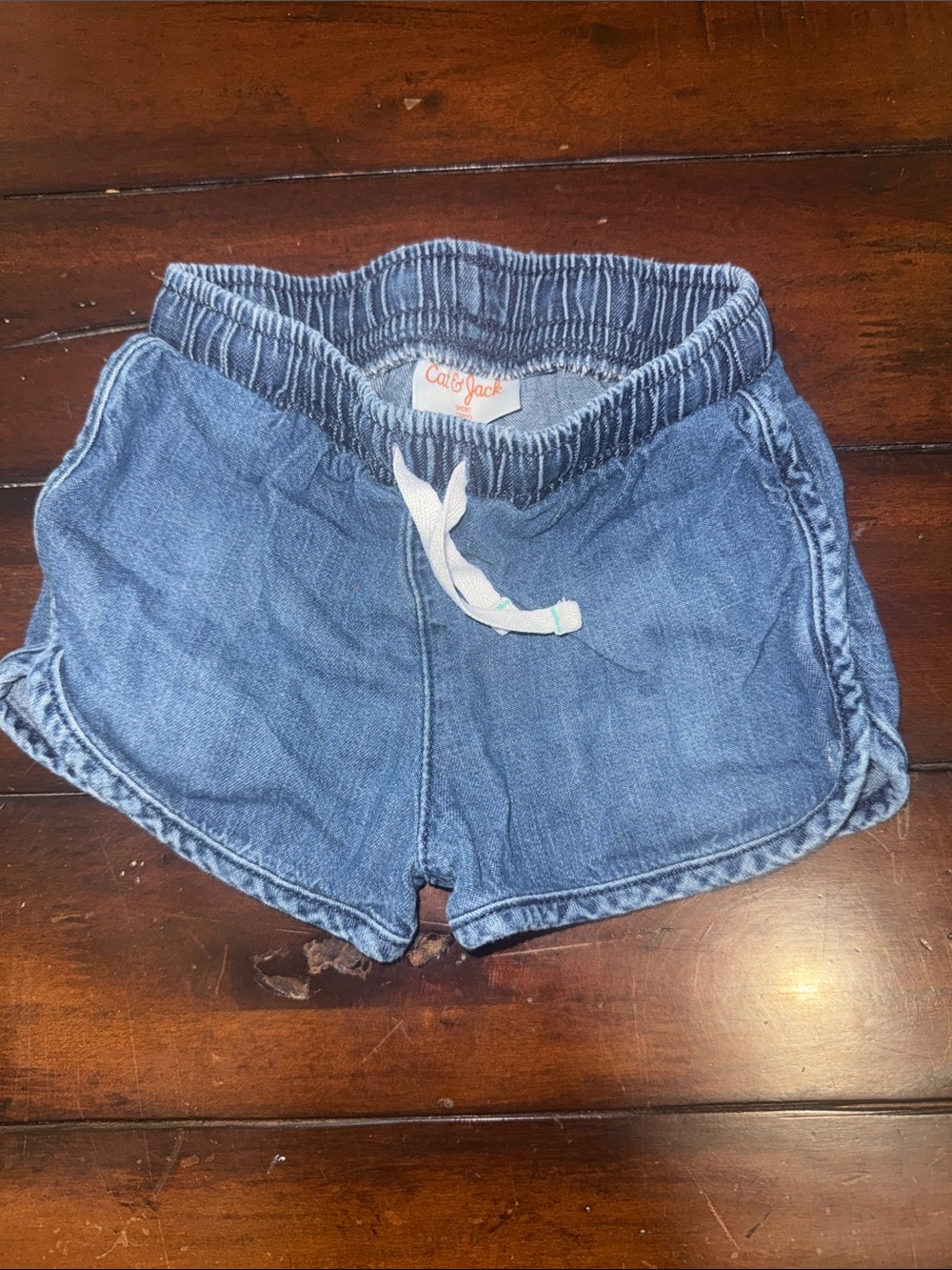 Cat & Jack Light Blue Denim Drawstring Shorts